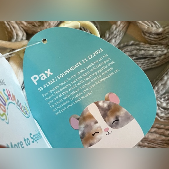 NWT Pax the Hamster Clip Squishmallows 3" - Picture 7 of 7